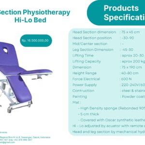 4 Section Physiotherapy Hi-Lo Bed
